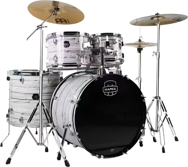 마펙스(MAPEX) 카프 시리즈 5기통 드럼 세트 (3심벌 가능), 1세트, FL-화이트 버치