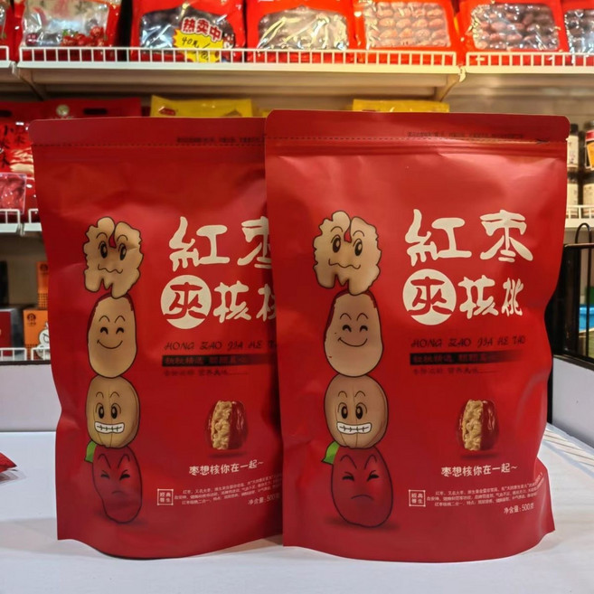 중국 수입 신장특산 대추호두 대추호두말이 간식 왕대추를 품는 호두 500g 4봉 500g 4개