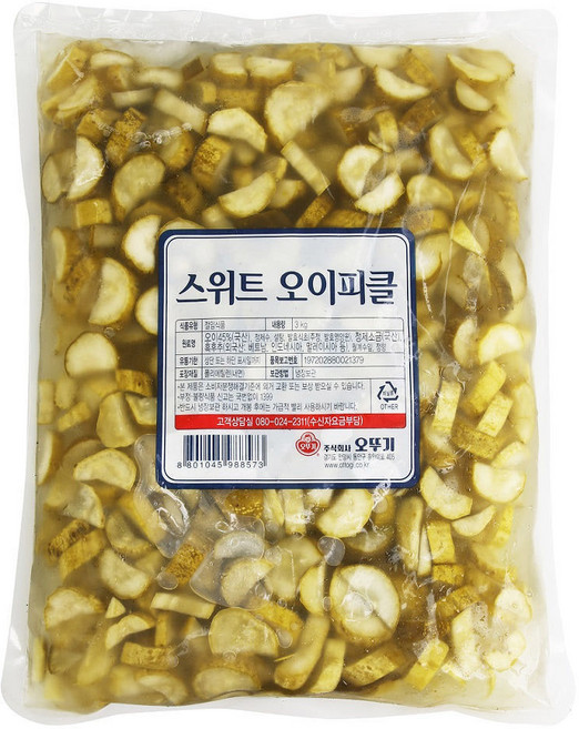 오뚜기 스위트 오이피클 3kg, 5개