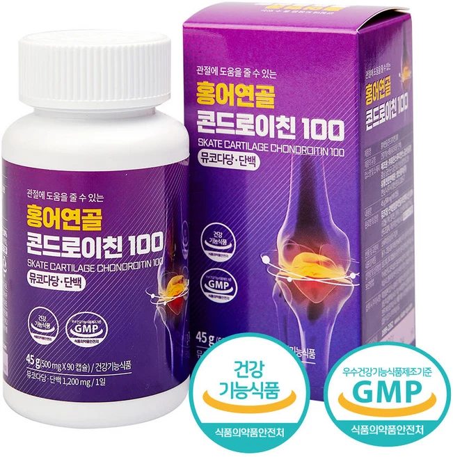 관절건강 필수품 / 홍어연골 콘드로이친 100 (1개월분), 1개, 90정 - 쿠팡