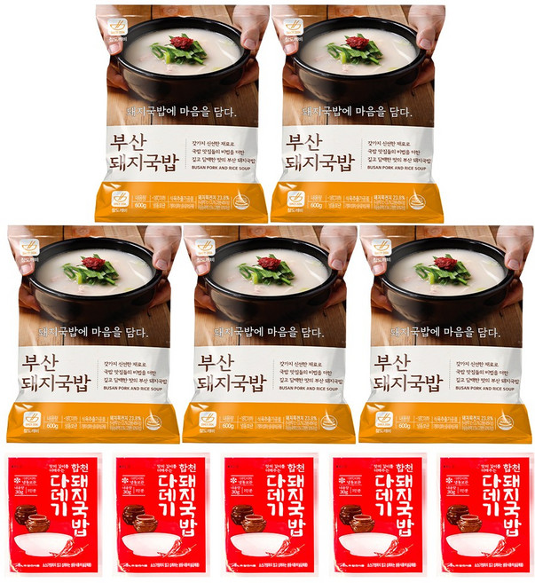 참도깨비 부산 돼지국밥 + 다대기 증정, 5개, 600g