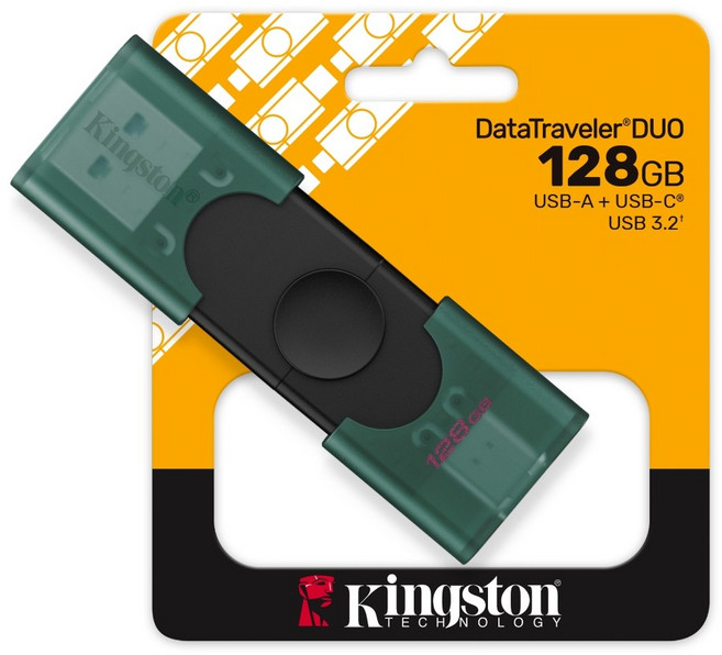 金士頓 Kingston DataTraveler Duo USB Flash Drive USB-A/C OTG 隨身碟 公司貨, 1個, 128GB