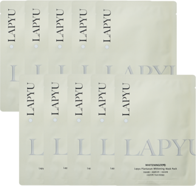 라퓨 플란타럼 기능성 마스크팩, 미백, 1개, 100개입