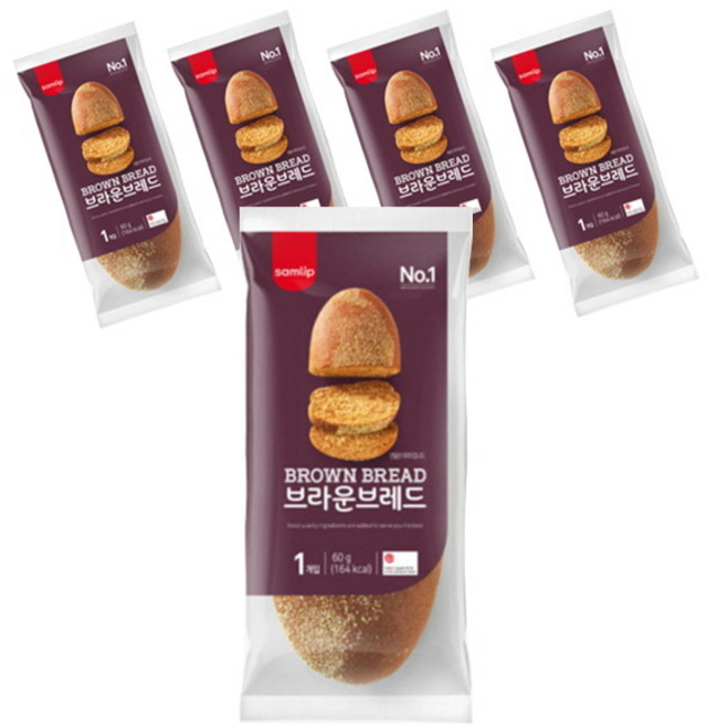 삼립 브라운 브레드, 5개, 60g