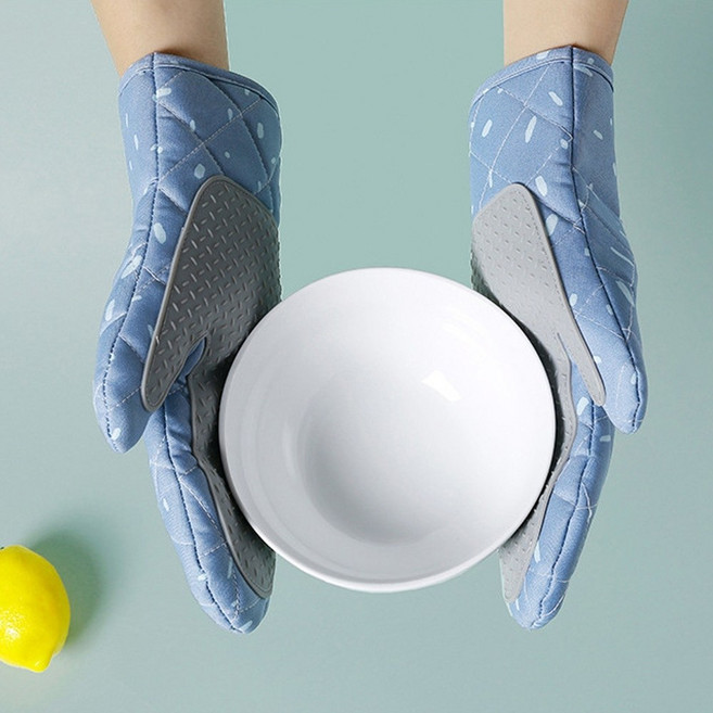 실리콘 패드 코팅 주방장갑 주방데코 안전주방장갑 주방용품 주방장갑 주방패브릭, 블루