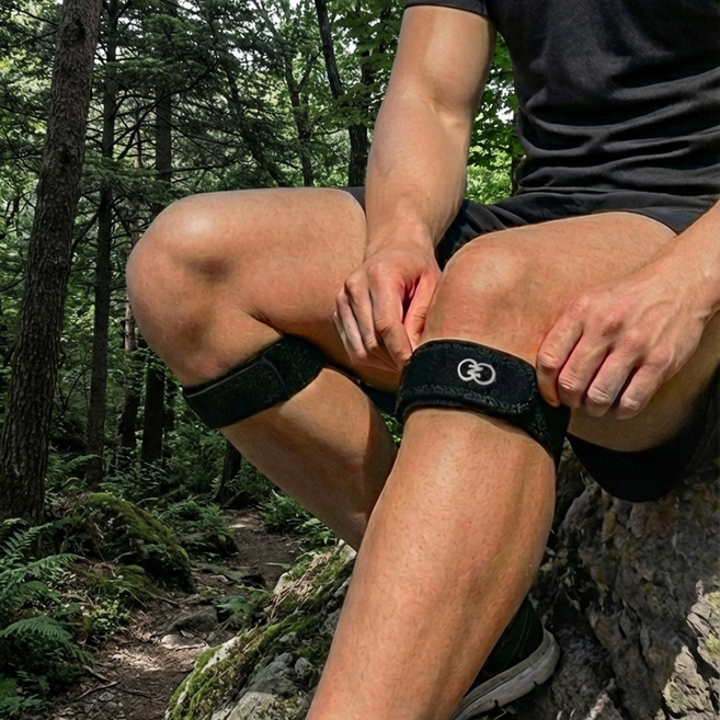 오조 슬개건 러닝 무릎보호대 2개, 블랙, 1세트