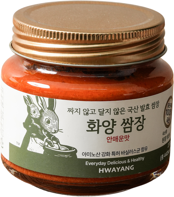 화양 무설탕 무첨가 저염 국산 전통 발효쌈장, 500g, 1개