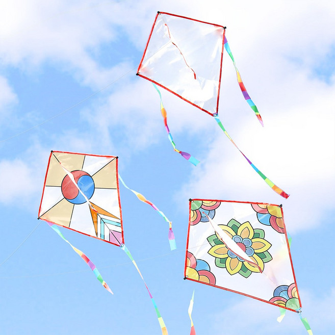 연만들기 가오리연 설날놀이 전통만들기 유치원활동 엄마표미술놀이 (얼레포함), 너구리, 11개