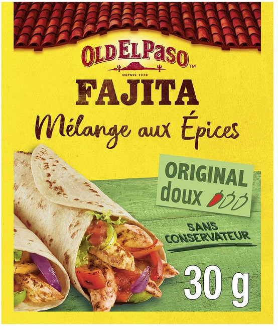 OLD EL PASO 마일드 파히타 스파이스 30g 4팩 Mild Fajita Spices OLD EL PASO, 4개