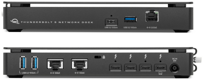 OWC 썬더볼트 5 듀얼 이더넷 20GbE 네트워크 독 도킹스테이션 USB허브 디스플레이포트