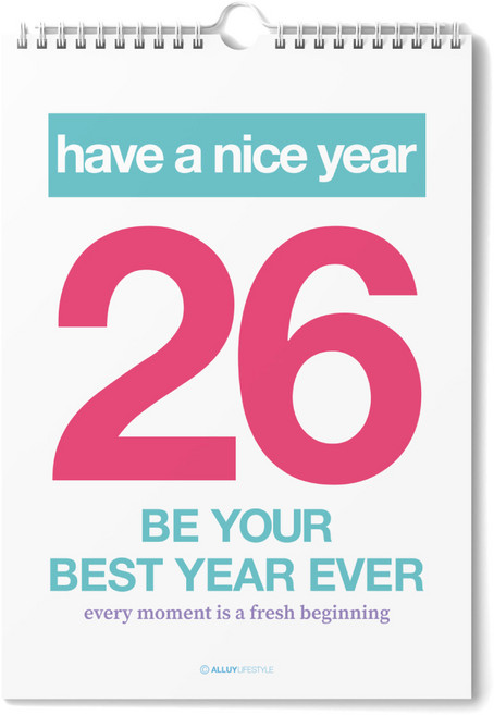 알루이 2026년 레트로 인테리어 벽걸이 달력, 1개