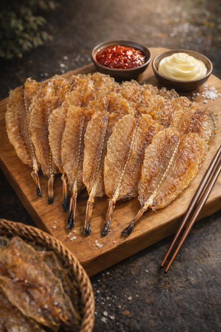 (마른총각) 꼬리달린 아귀포 통뼈아귀포 (M L 2L) 건어물안주 마른안주 호프안주, 1kg, L 사이즈, 1개