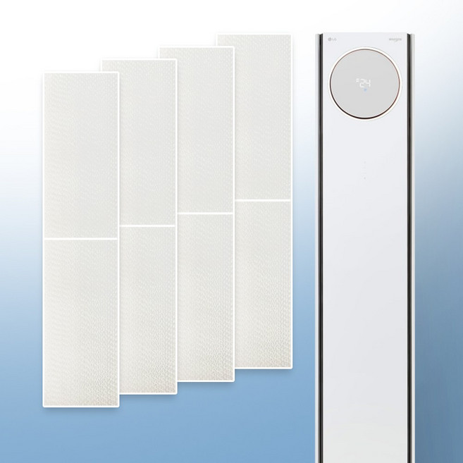 LG 휘센 에어컨필터 스탠드형 듀얼 스마트 2in1 위너 칸 벽걸이 타워플러스I 손연재 크라운 신형 구형 호환, 1세트, 오브제 타워플러스I 세트(4EA)
