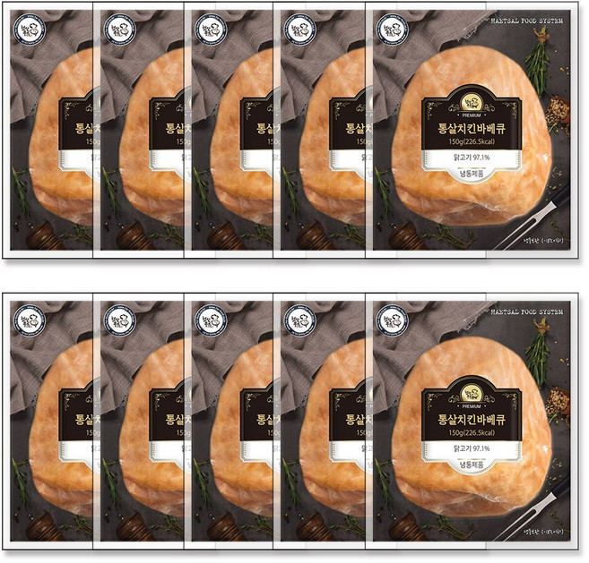 햇살푸드 통살치킨 바베큐 150g, 3개