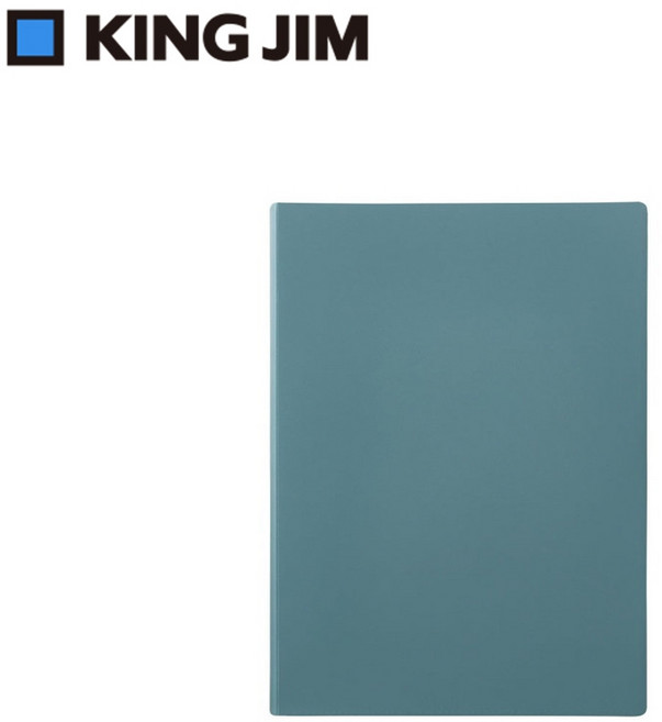 【KING JIM】EMILy硬殼3口袋收納資料夾 A4 文件分類整理、硬殼保護、簡約時尚, 1本, 抹茶綠