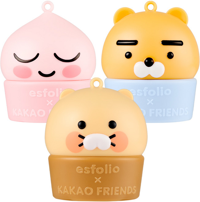 카카오프렌즈X에스폴리오 톡톡팝 립밤 3종(택1), 1개, 8g, 자몽팝(춘식이)