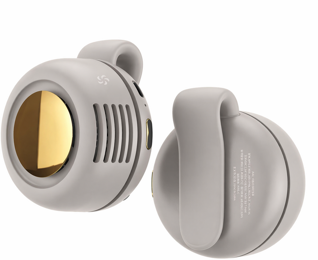 USB 충전식 휴대용 미니 선풍기 핸즈프리 넥 선풍기 에어 쿨러 버클 포켓 클립 선풍기 가정용 야외 캠핑 여행, 1) white