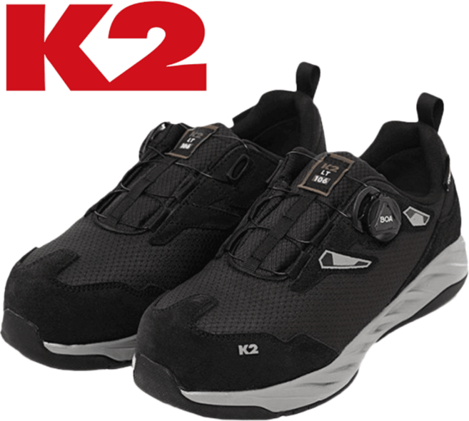 [매장발송]K2 트레킹화 운동화 보아 다이얼 스니커즈 논슬립 캠핑 등산 작업 안전화
