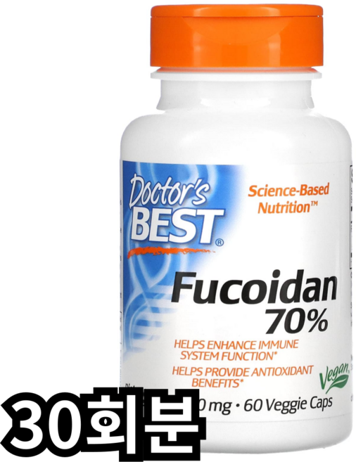닥터스베스트 후코이단 70% 베지테리안 캡슐, 30회분, 1개