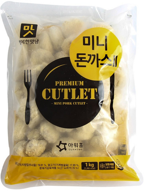 미니돈까스 1kg 냉동 간편조리 도시락반찬 업소용 가정용 식자재, 1개