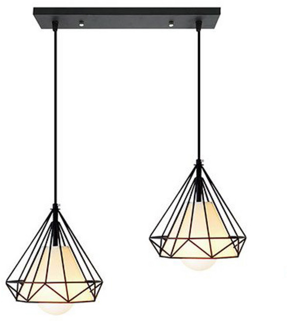 라인조명 로즈다이아2등 펜던트 LED 12w 볼램프 2개 이벤트증정 3가지색상 (블랙 로즈골드 골드) 다이아2등 다이아식탁등 다이아팬던트 led식탁2등 led식탁조명등2등 다이아, 블랙-주광색 흰빛(램프2개/이벤트참여시)