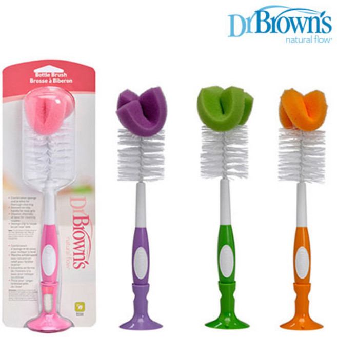 닥터브라운젖병 와이드 옵션스플러스 젖병브러쉬 4색(랜덤)1개, 1개