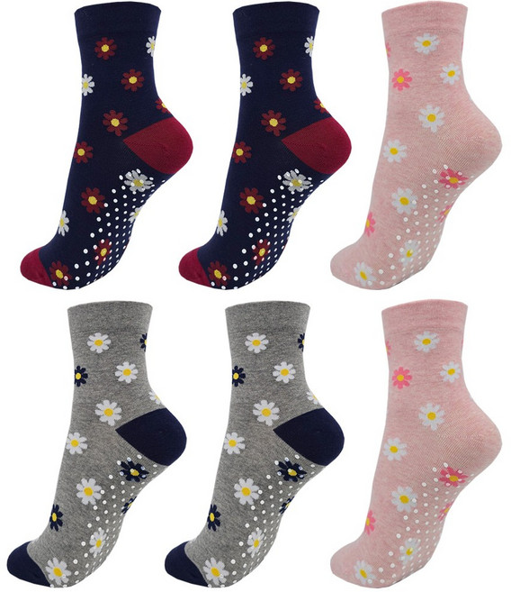 정아스토어 이쁘다 무압박 미끄럼방지양말 6켤레