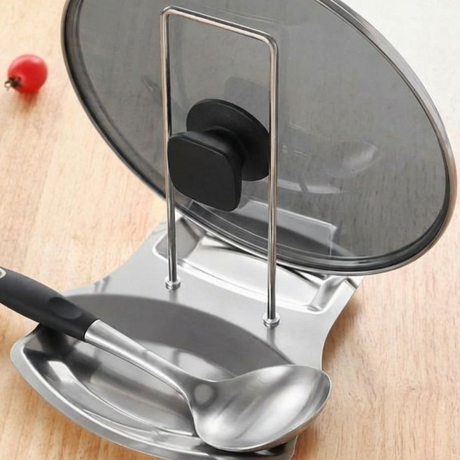 클린리드키퍼 후라이팬 냄비뚜껑 거치대, 1개, 스틸