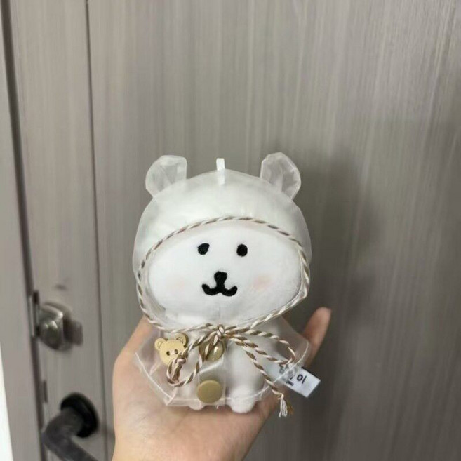 10cm 인형 13cm 외계 아이돌 솜인형옷 귀여운 자조곰 솜인형 고양이 모자 인형옷 솜깅이, 투명 비옷 (10-13cm)