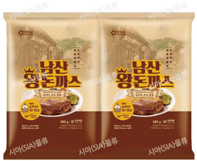 아워홈 남산 왕돈까스, 680g, 2개
