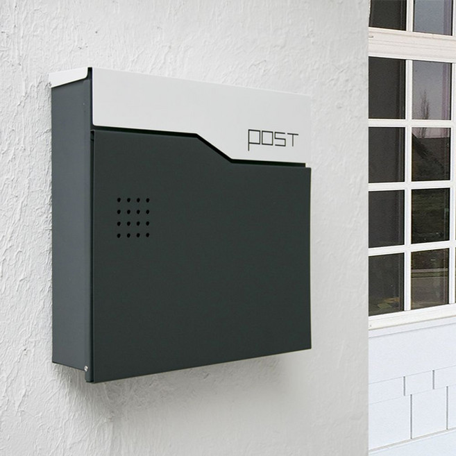 벽걸이 우체통 우편함 postbox 택배함 감성 심플 주택, 932-무연탄