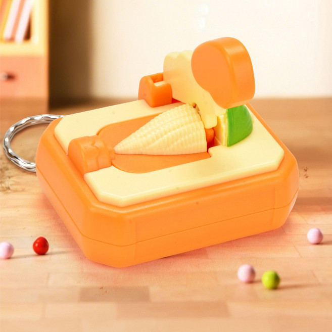 당근 푸쉬팝 키링 스트레스 해소 미니 키캡, 1개, 옥수수 주황색