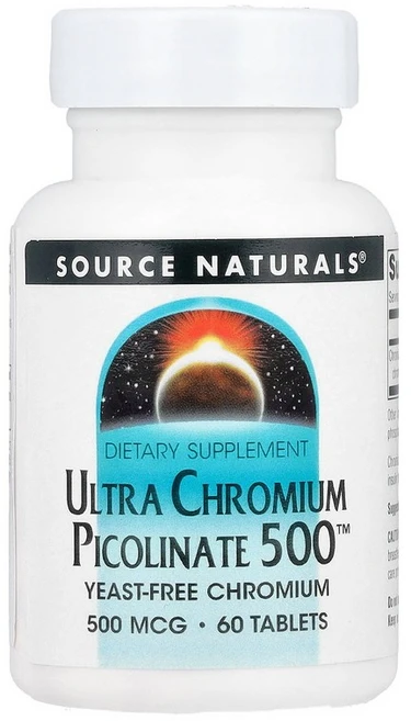 소스내추럴스- 울트라 크로뮴 피콜리네이트 500 500mcg 60정 2개월분, 1개 - 쿠팡