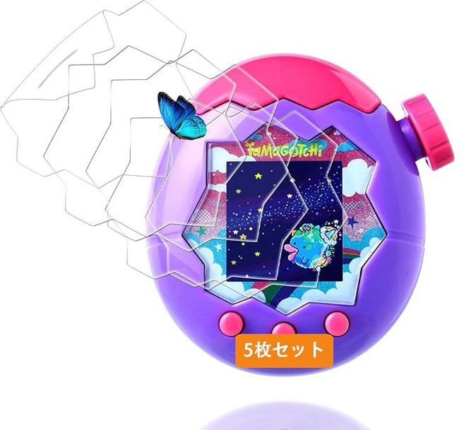 5장 세트 지원 Tamagotchi Paradise 필름 유연한 TPU제 흠집 복구 기능 대응 다마고치 파라다이스 보호 필름 액정 필름 커버 케이스 고투과율 기포제로 초박형, 1개