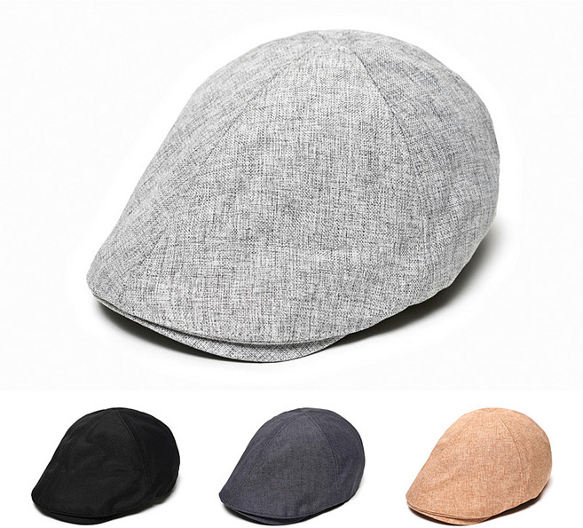 스토니 린넨 무지 헌팅캡