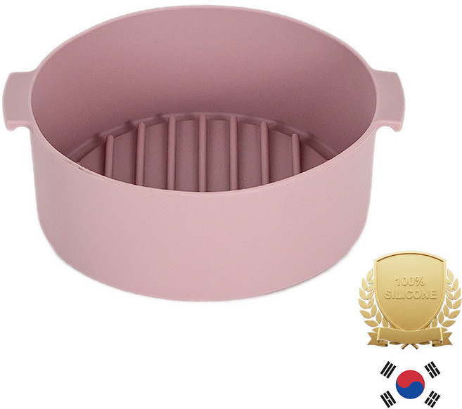 아티즌 쿡 국산 에어프라이 실리콘 팟 쿠킹팟 19cm 전자레인지 라면 용기, 1개, 핑크
