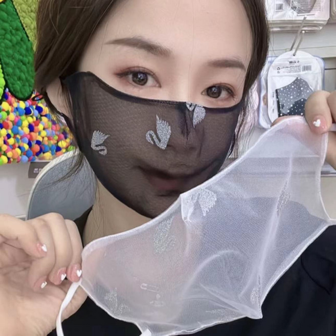 여름 망사 형광 스완 마스크 워싱 조절이 가능한 패션 마스크 마샤 란티 a-240424-2