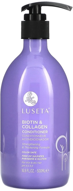 루세타 뷰티 비오틴 & 콜라겐 컨디셔너 얇고 건조한 모발용 500ml (16.9 fl oz) LBY-00416 - 쿠팡