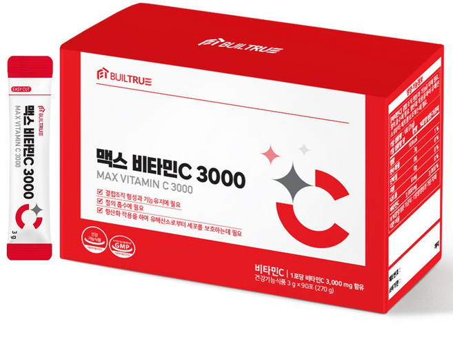 빌트루 맥스 비타민C 3000 3개월분, 1박스, 270g