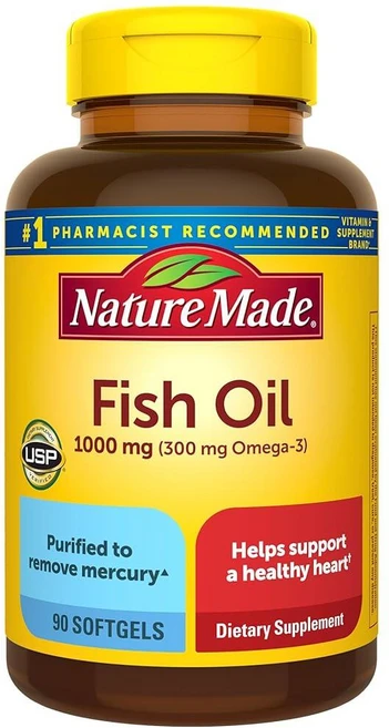 Nature Made 피쉬 오일 1000mg 소프트젤, 1개, 250정 - 쿠팡