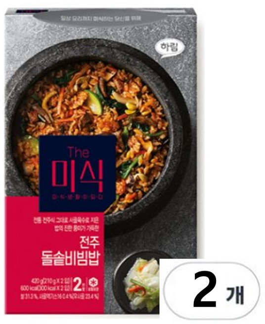 더미식 전주 돌솥비빔밥, 2개, 210g