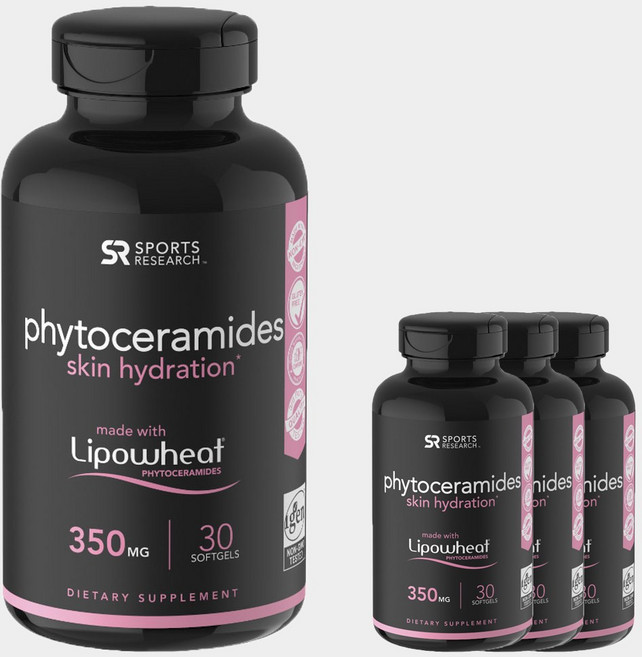 SPORTS RESEARCH 植物神經醯胺軟膠囊 350mg, 30顆, 4罐