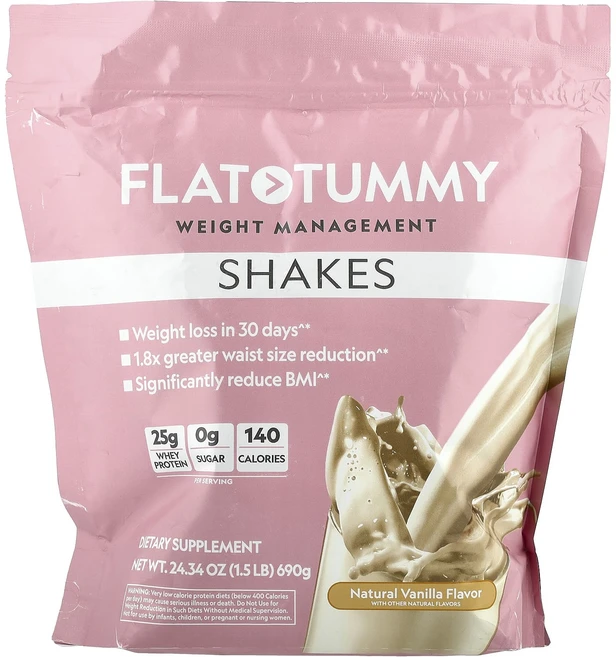 몸관리하세요 겨울입니다 Flat Tummy 셰이크 천연 바닐라 맛 690g(1.5lb) 특별관리진행, FlatTummy셰이크천연바닐라맛690g15lb, 690g, 1개 - 쿠팡