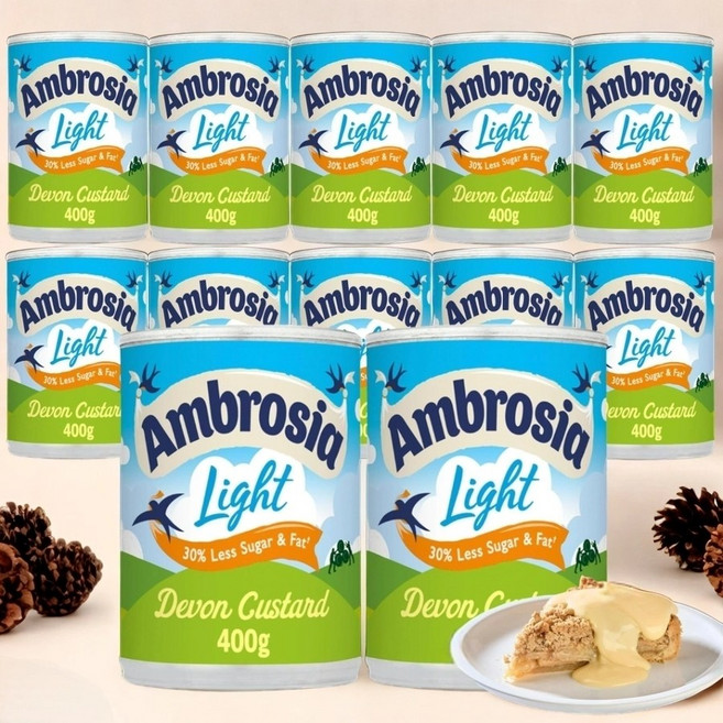 영국 엠브로시아 데본 레디투잇 라이트 커스타드 버터 죽 소스 400g x12캔, 12개