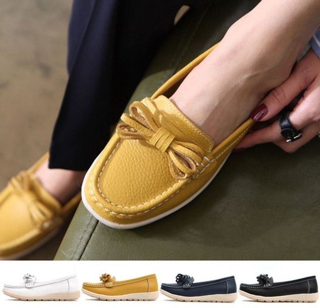 더말랑 SD-1712 천연소가죽 플라워리본 로퍼 2.5cm