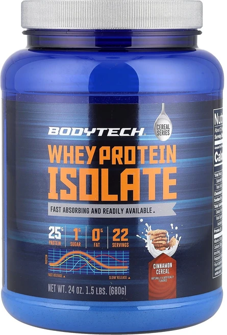 BodyTech 분리유청단백질 시나몬 시리얼 680g(1.5lb) BodyTech (바디텍), 680 g, 680g, 1개 - 쿠팡