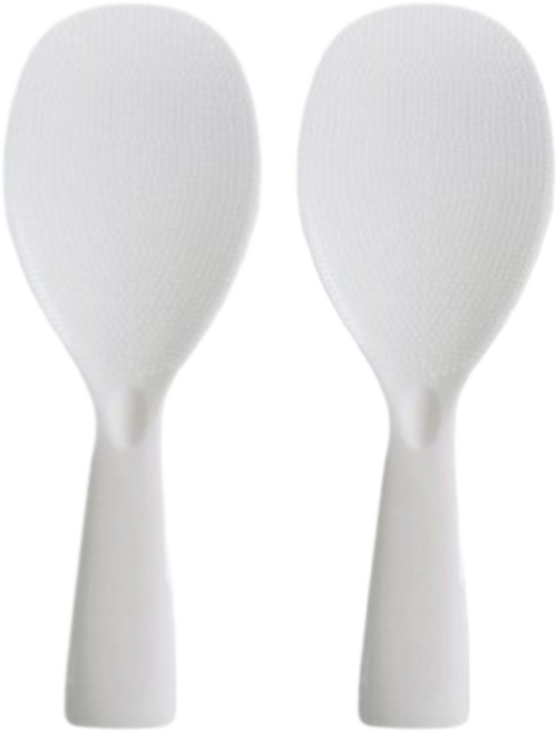 꽁쏘 국내산 밥알 안붙는 스탠딩 주걱, 화이트, 2개
