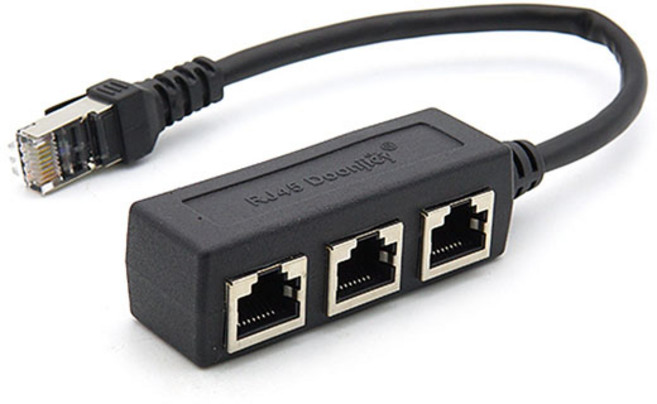 Coms 커플러(RJ45) BT205/FT형/8P8C/분배기/1:3/STP 랜/광통신 장비-랜케이블/랜장비, 1개