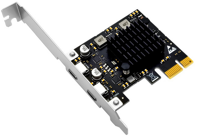 PCIE to Type-C PCI Express PCI-E 1X TO USB3.2 Gen2 Type-C 확장 카드 어댑터 데스크탑 PC 용 카드 추가, [01] Black, 01 Black, 1개