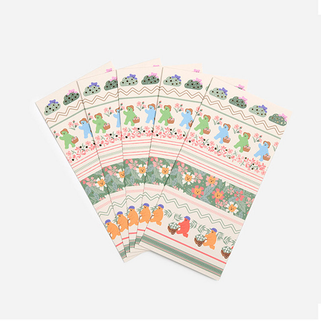 데일리라이크 현금봉투(젤리베어) - 04 Bohemian 5매 1세트 보헤미안 용돈 감사 생신 돈봉투